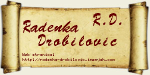 Radenka Drobilović vizit kartica